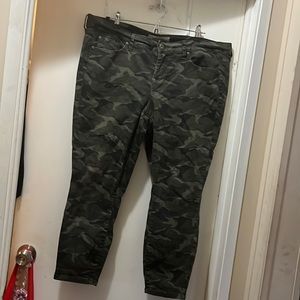 Stretch Denim Camo Pants